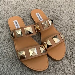 Steve Madden Camel Leather Sandals